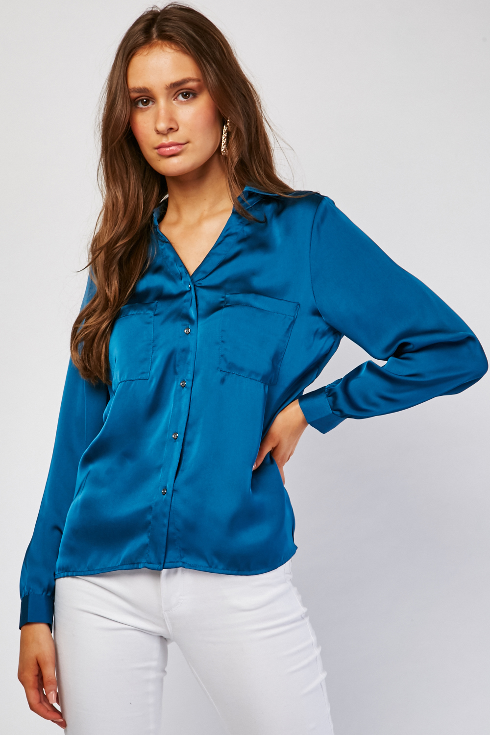 Long Sleeve Silky Shirt - Just $7