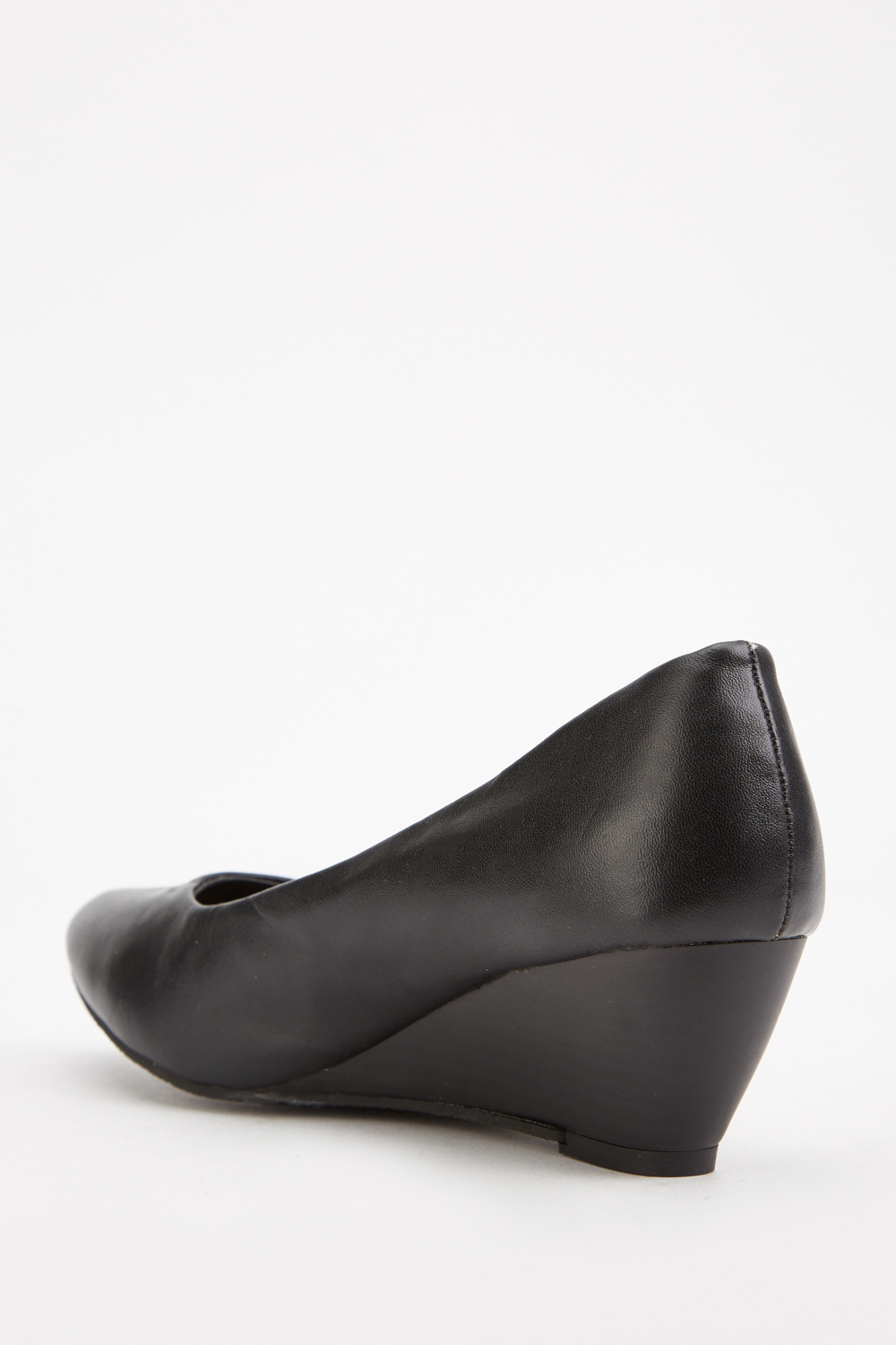 black wedge shoes