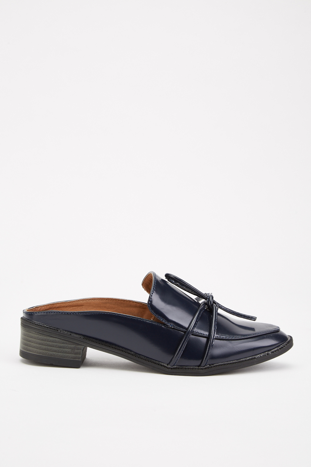 Navy Faux Leather Mules - Just $3