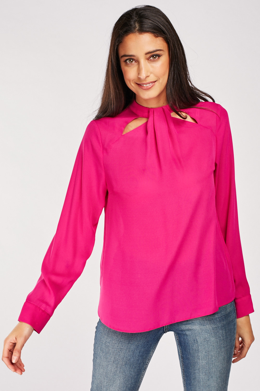 Keyhole Front Blouse - Just $7