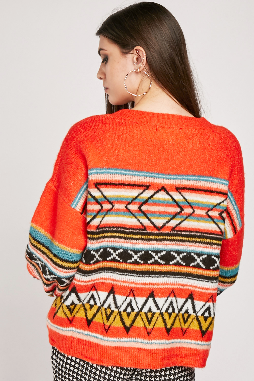 aztec print jumper